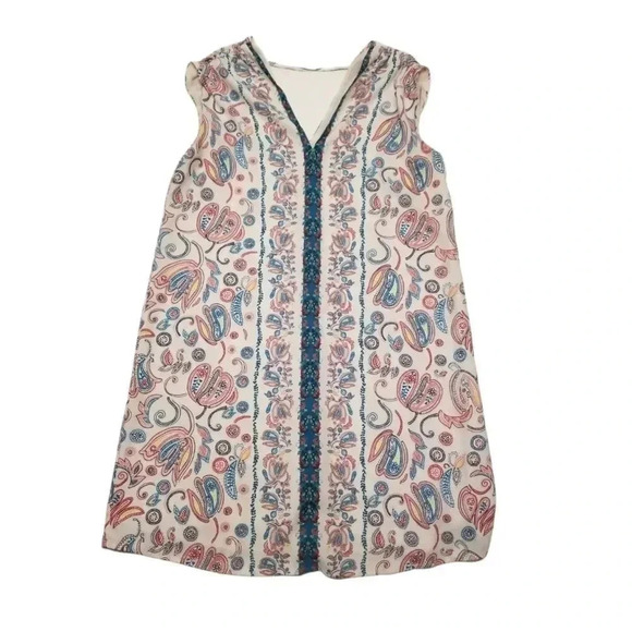 {LOFT} Paisley Print Polyester Shift Dress - Picture 2 of 10